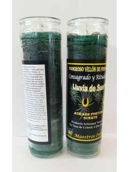 Spezielle Glücksdusch-Wunschkerze. Glück anziehen