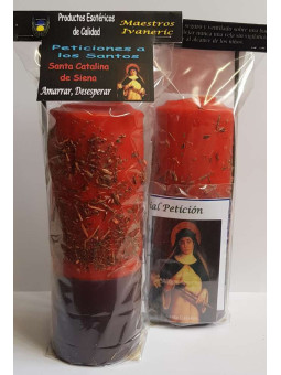 Kerze Heilige Katharina von Siena. Bindung und Verzweiflung