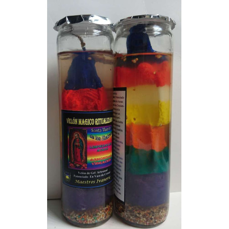 Magische Gel-Kerze, Santissima Muerte, Chakren