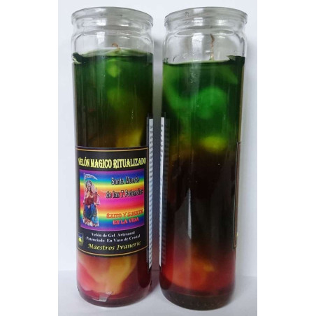 Heiliger Tod 7 Mächte Magie Gel Kerze
