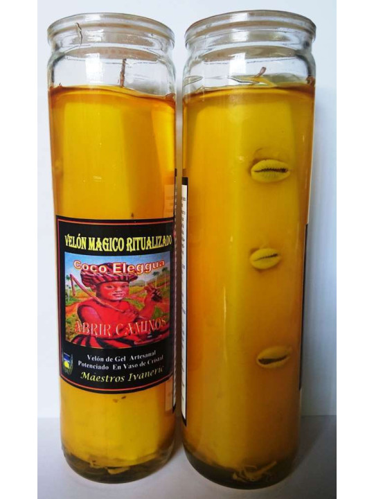 Magische Gel-Kerze, Kokosnuss Eleggua