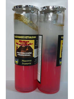 Magische Gel-Kerze, St. Benedikt, Persönlicher Schutz