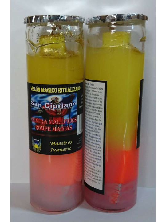 Magische Gel-Kerze, San Cipriano, Gegen bösen Zauber, Zauberbrecher