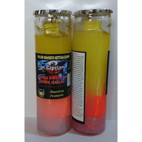 Magische Gel-Kerze, San Cipriano, Gegen bösen Zauber, Zauberbrecher