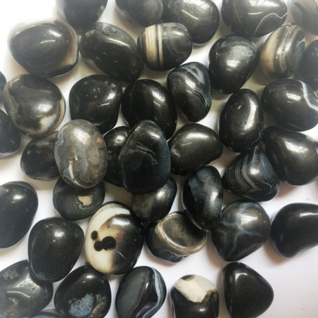 Kieselsteine Schwarzer Achat Kleine 1cm bis 2cm
