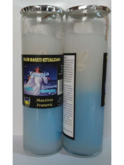 Magische Gel-Kerze, Yemaya, Fruchtbarkeit, Schutz der Familie