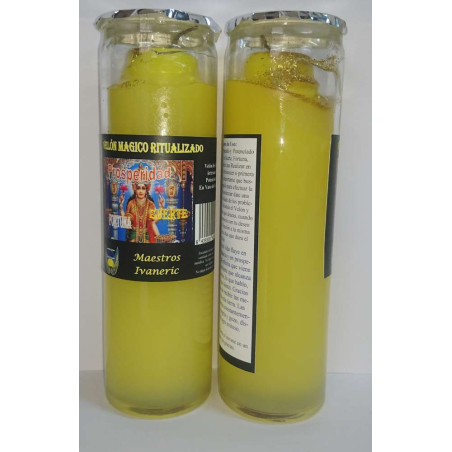 Magische Gel-Kerze, Wohlstand, Glück, Reichtum