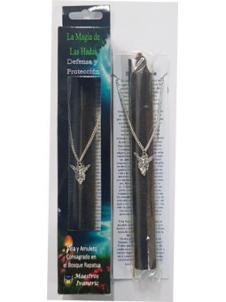 Feenkerze der Verteidigung und des Schutzes. Geweiht und ritualisiert