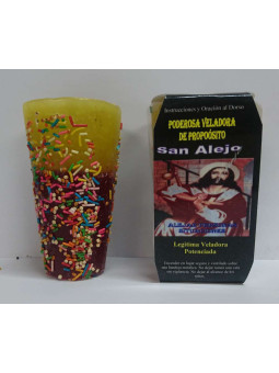 San Alejo SpeziellePetition Kerze, Weg Menschen, Situationen, etc.