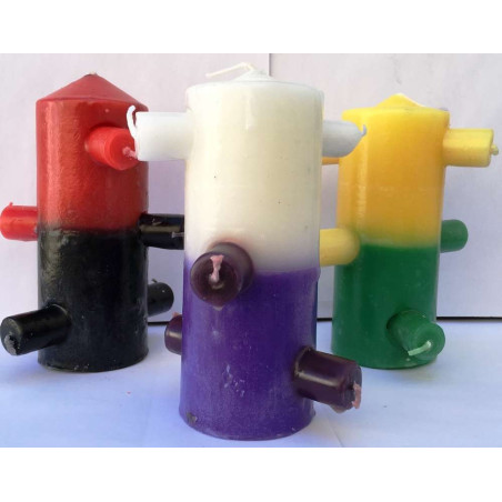 7 Dochte Weiß-Violett 7 Dochte Tomb Works Kerze