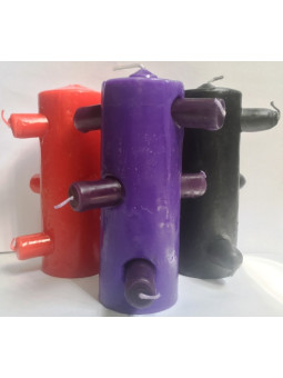 7 Dochte Tomb Works Lila Kerze