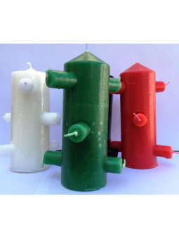 7 Dochte Grabstein 7 Dochte Kerze arbeitet grün