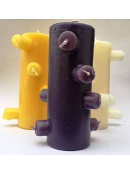 9 Dochte Tomb Works Lila Kerze