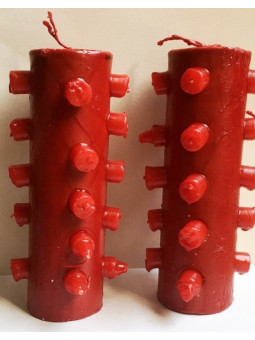 21 Dochte 23 cm Tombstone Works Rote Kerze