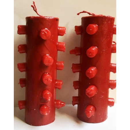 21 Dochte 23 cm Tombstone Works Rote Kerze