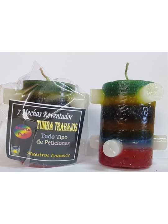 7 Dochte 7 Farben Tomb Works 7 Farben Kerze Puk Effekt (explodierend)