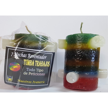 7 Dochte 7 Farben Tomb Works 7 Farben Kerze Puk Effekt (explodierend)