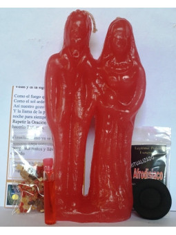 Besonderes rotes Ritual für Braut und Bräutigam. Sexuelle Vereiniger