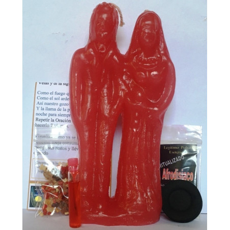 Besonderes rotes Ritual für Braut und Bräutigam. Sexuelle Vereiniger
