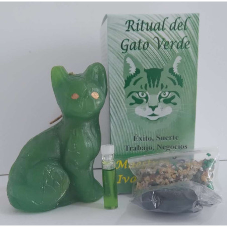 Ritual der grünen Katze, Erfolg, Glück, Arbeit Lamp, Geschäft