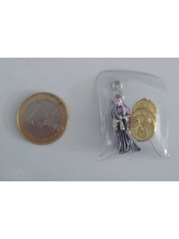 Heiliger Tod Morada Lila eingekapseltes Amulett, Stärke und Kraft