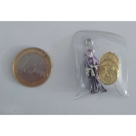 Heiliger Tod Morada Lila eingekapseltes Amulett, Stärke und Kraft
