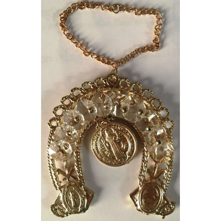Amulett Hufeisen des Heiligen Benedikt. Home Business Schutz. 10x8 cm