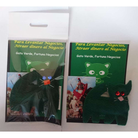Grünes Katzenfetisch-Amulett, steigert das Geschäft