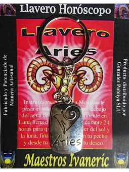 Handgefertigter Metall Schlüsselanhänger Widder Horoskop