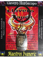 Handgefertigter Metall-Schlüsselanhänger Taurus Horoskop