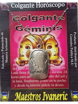 Anhänger Kunsthandwerker Metall Horoskop Zwillinge