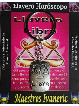 Handgefertigter Metall Schlüsselanhänger Waage Horoskop