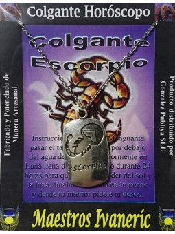 Anhänger Kunsthandwerker Metall Horoskop Skorpion Anhänger