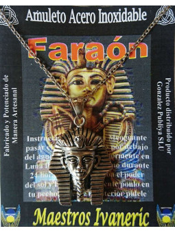 Handgefertigter Talisman aus Edelstahl, Pharao, Beschützer der Geheimnisse