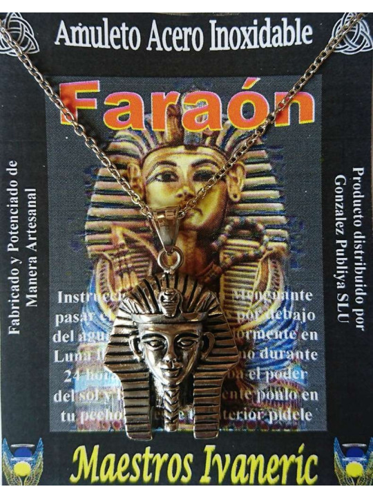 Handgefertigter Talisman aus Edelstahl, Pharao, Beschützer der Geheimnisse