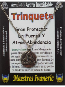 Handgefertigter Talisman aus Edelstahl, Trinquette