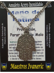Handgefertigter Talisman aus Edelstahl, Hand der Fatima, Schutz