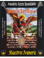 Handgefertigter Edelstahl Talisman, Sankt Michael Medaille, Großer Beschützer