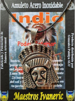 Handgefertigter Edelstahl-Talisman, indisch, erweckt die innere Kraft