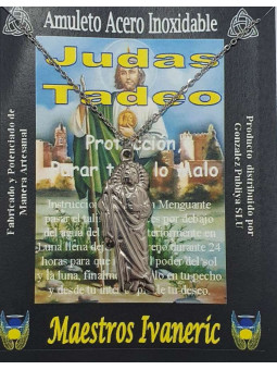 Handgefertigter Talisman aus Edelstahl, Judas Thaddäus