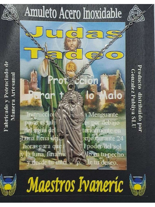 Handgefertigter Talisman aus Edelstahl, Judas Thaddäus