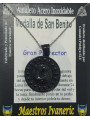 Handgefertigter Talisman aus schwarzem Edelstahl, Heiliger Benedikt, Großer Beschützer