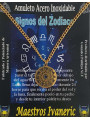 Handgefertigter goldener Edelstahl-Talisman, Tierkreiszeichen