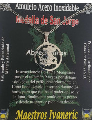 Handgefertigter Edelstahl-Talisman, Saint George. Straßenöffner