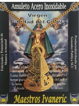 Handgefertigter Edelstahl Kupfer Charity Talisman. Großer Beschützer