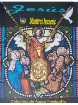 Jesus, Edelstahl-Anhänger mit Kette