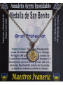 Kleine Medaille aus Edelstahl, Heiliger Benedikt, Großer Beschützer