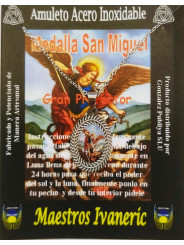 St. Michael Medaille aus Edelstahl mit Kette