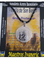 Handgefertigter Edelstahl-Talisman, St. Benedikt Medaille 3,1 cm mit Umhängeband