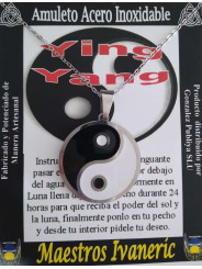 Handgefertigte Edelstahl Talisman Ying Yang Medaille